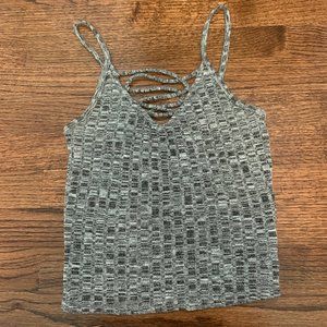 AEO First Essentials Knit Criss Cross Top